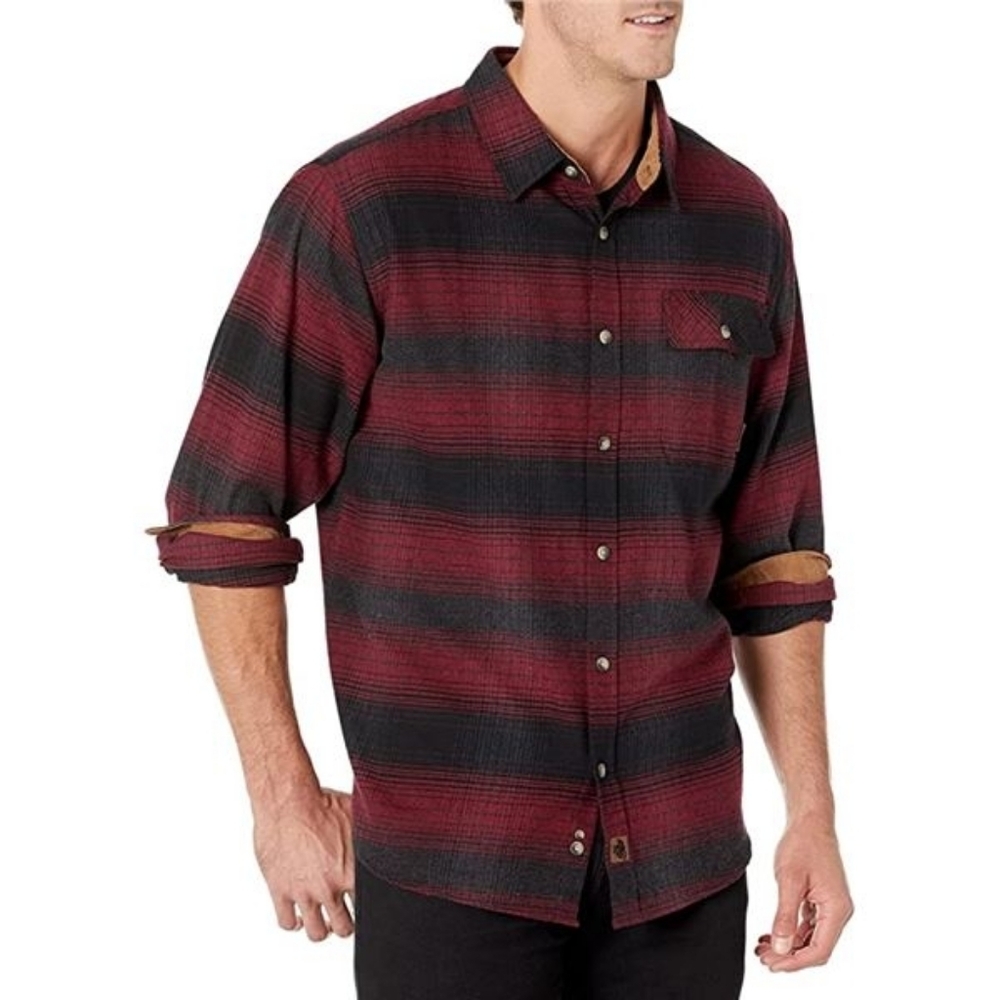 Legendary White Tails Red and Black Plaid Flannel Shirt